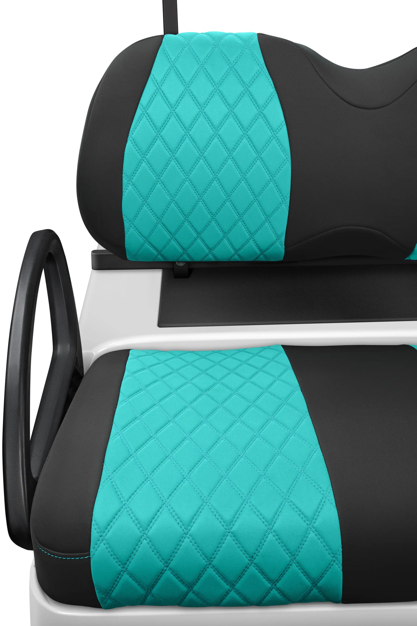 Quilted Diamond Black and Teal