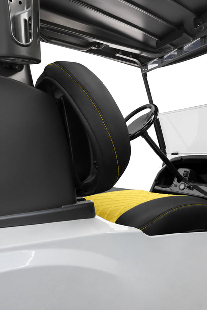 Quilted Diamond Black and Yellow