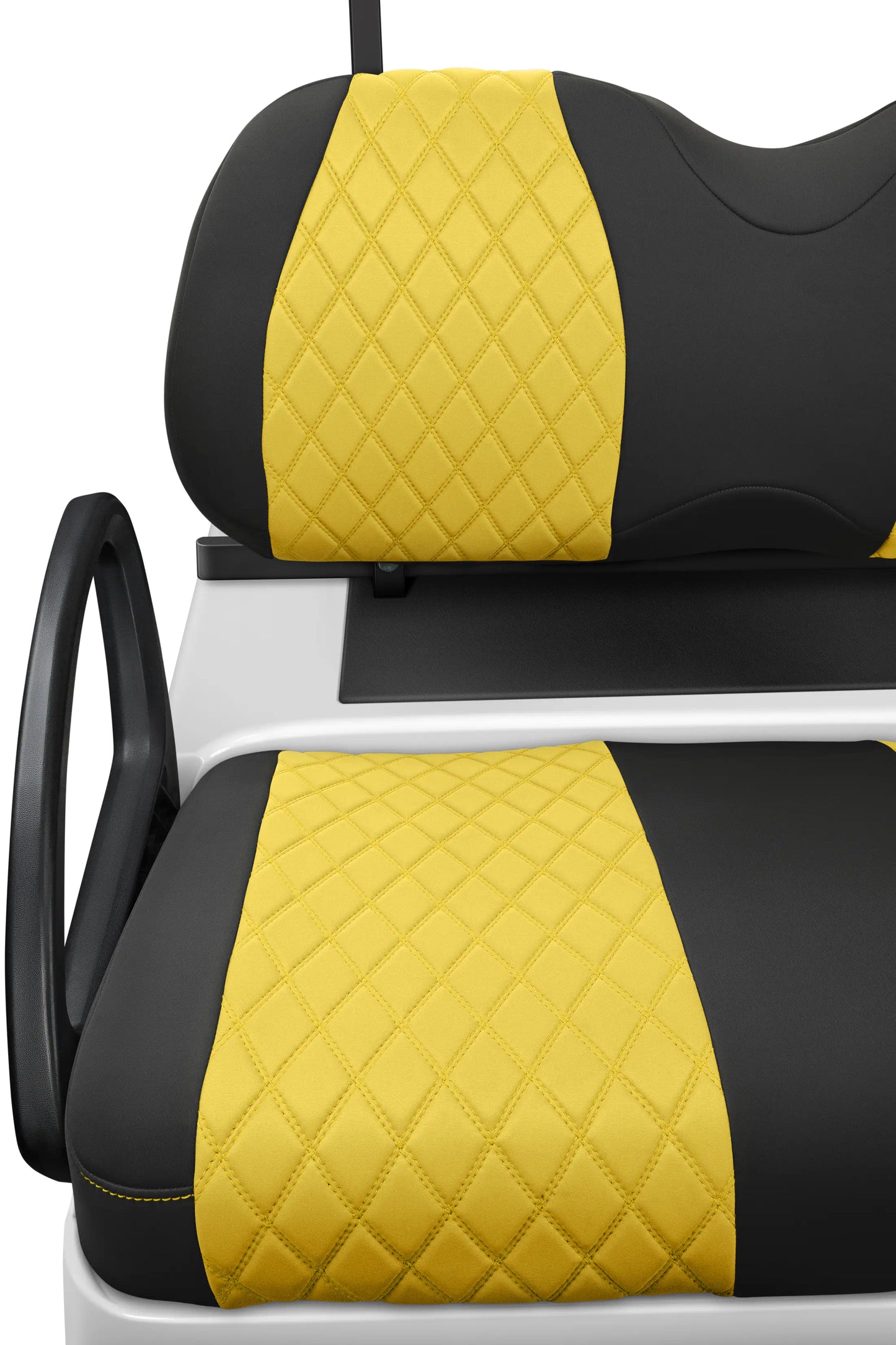 Quilted Diamond Black and Yellow