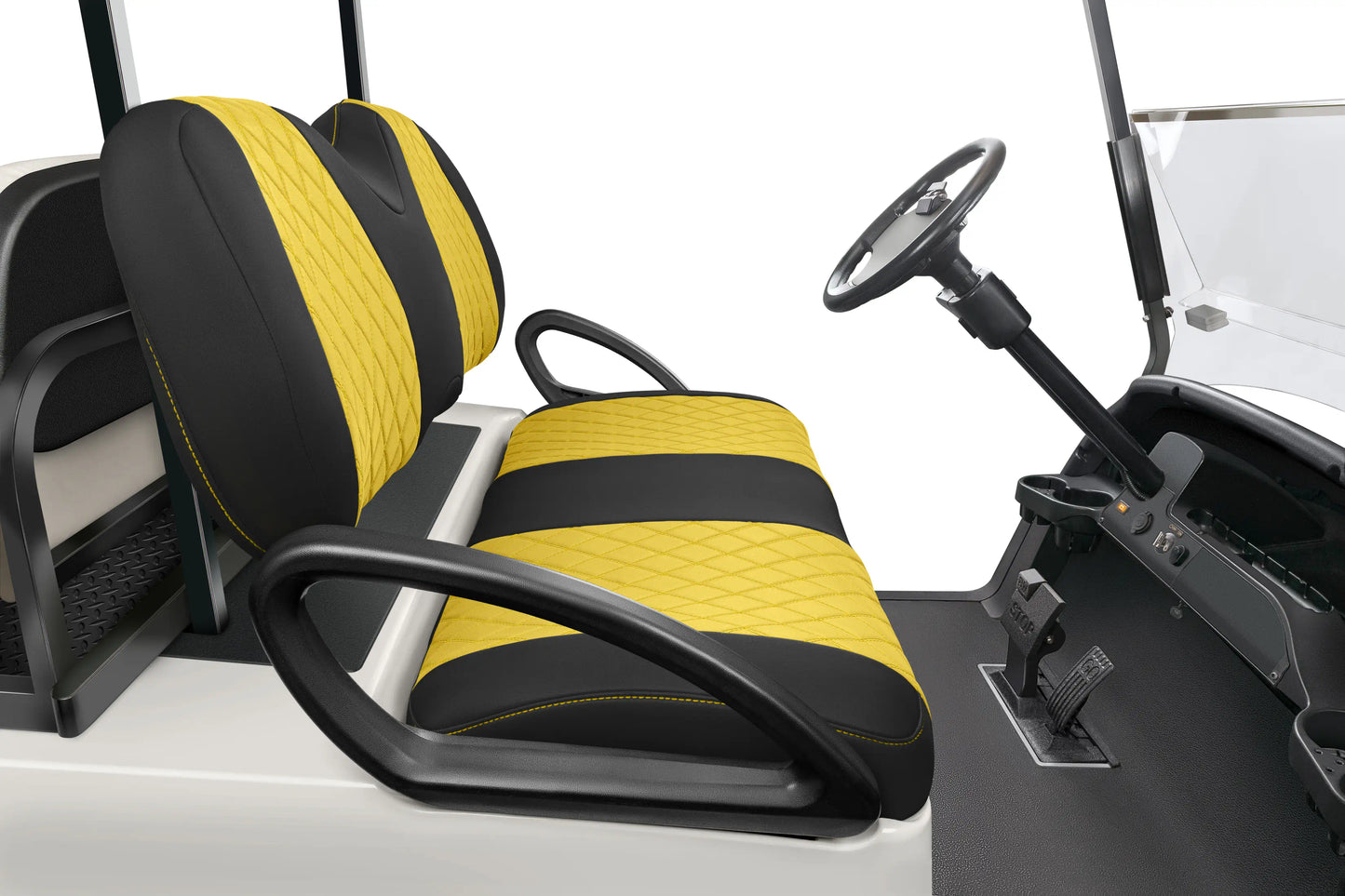 Quilted Diamond Black and Yellow