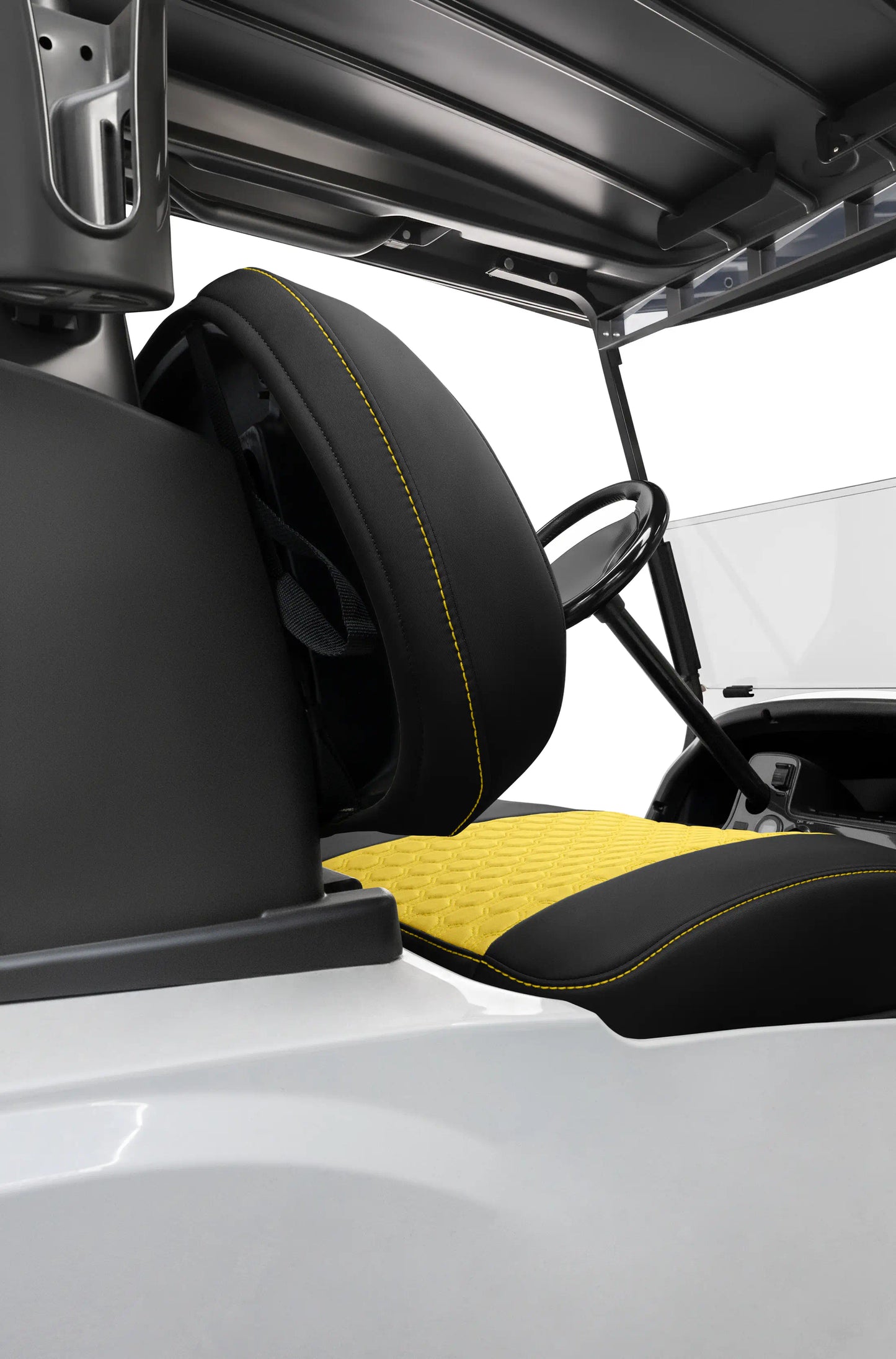 Quilted Hexagon Black and Yellow