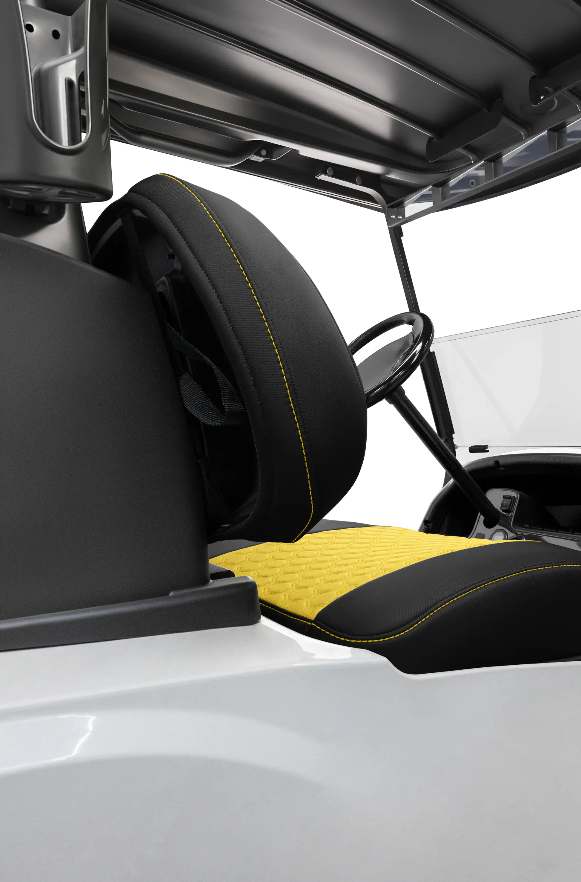 Quilted Hexagon Black and Yellow