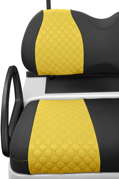 Quilted Hexagon Black and Yellow