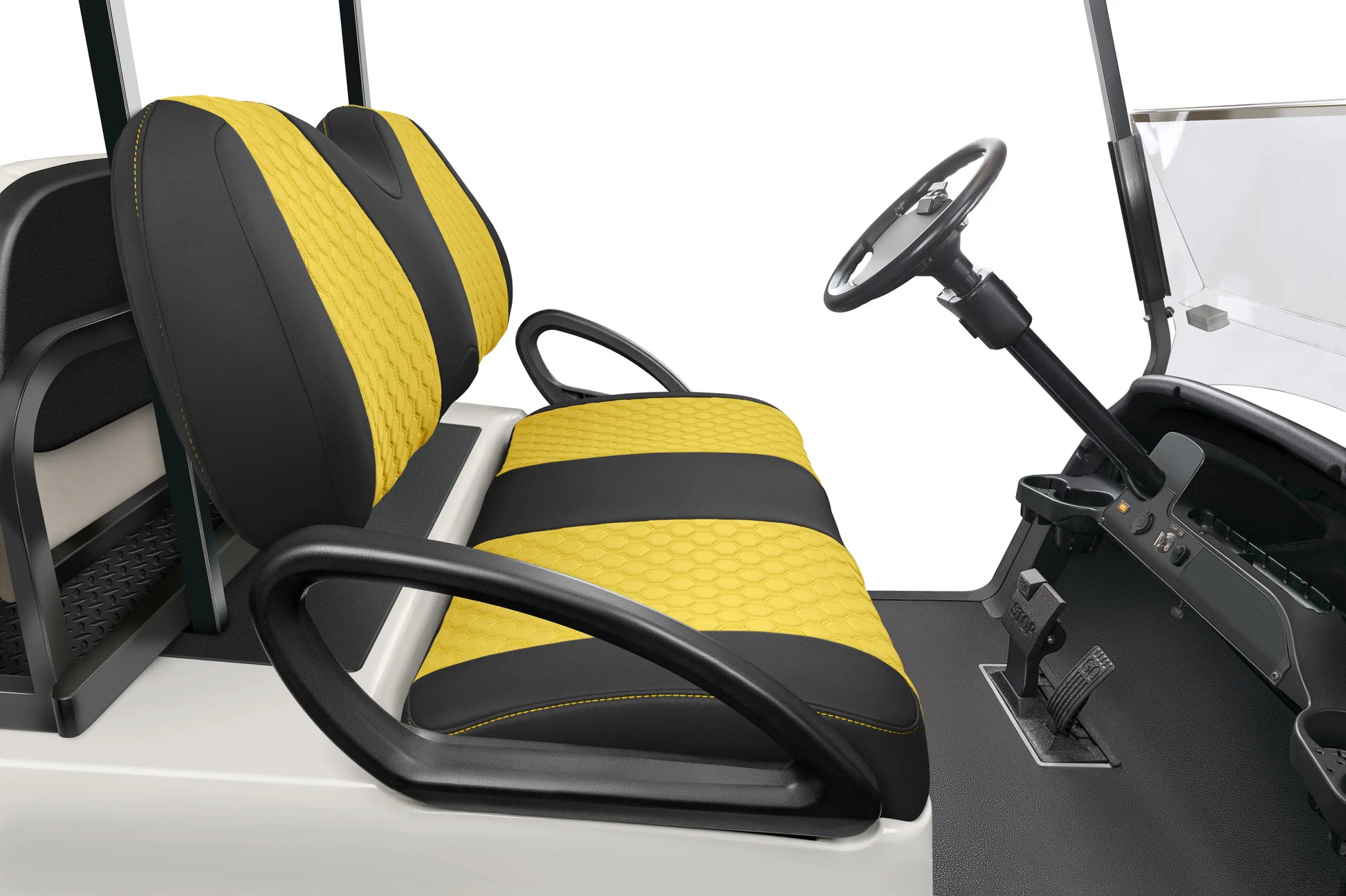 Quilted Hexagon Black and Yellow