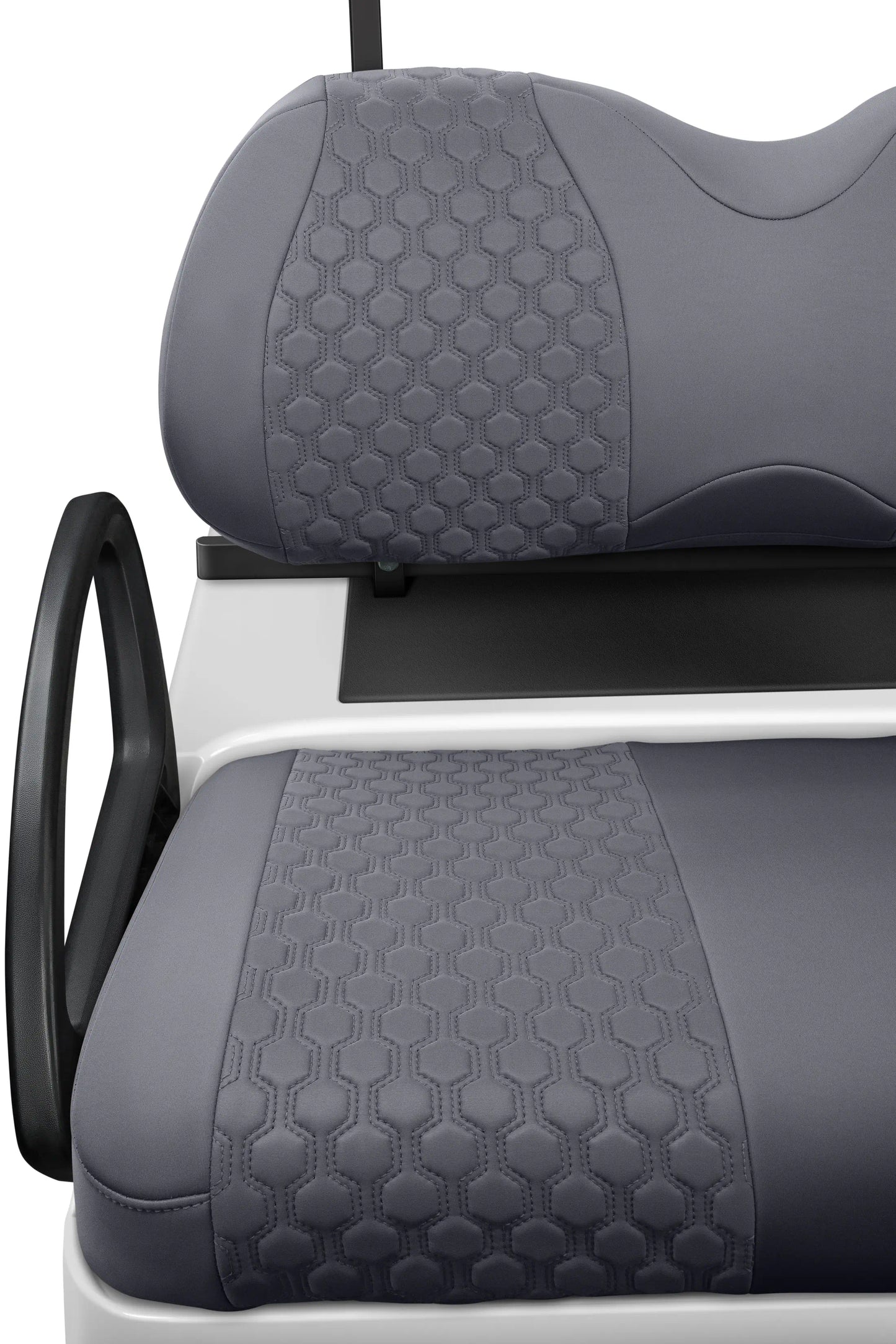 Quilted Hexagon Charcoal and Charcoal