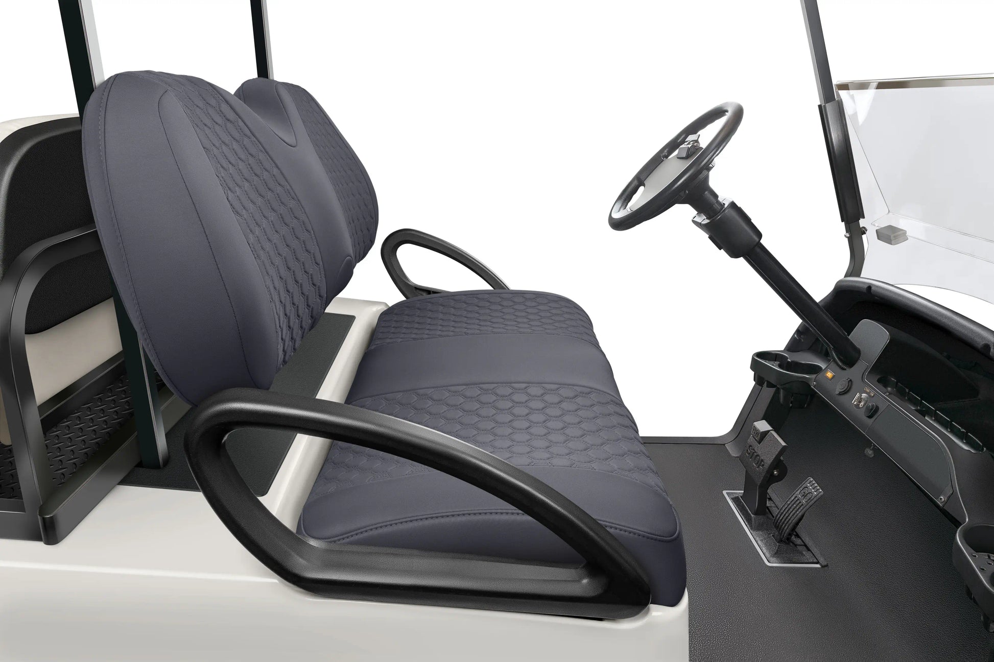 Quilted Hexagon Charcoal and Charcoal