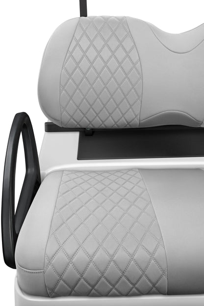 Quilted Diamond Silver and Silver