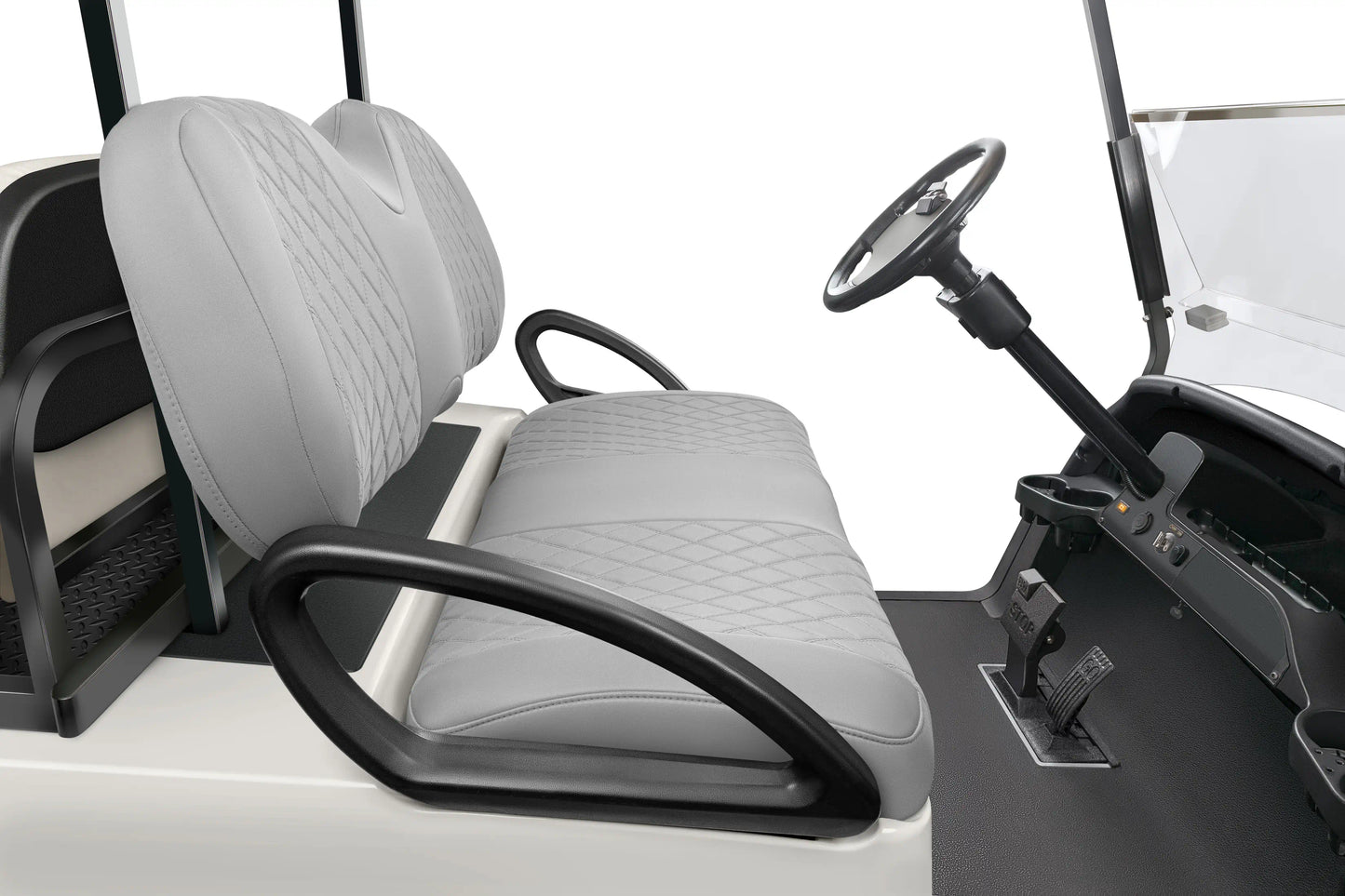 Quilted Diamond Silver and Silver