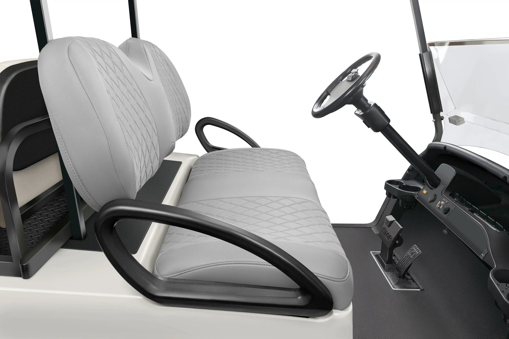 Quilted Diamond Silver and Silver