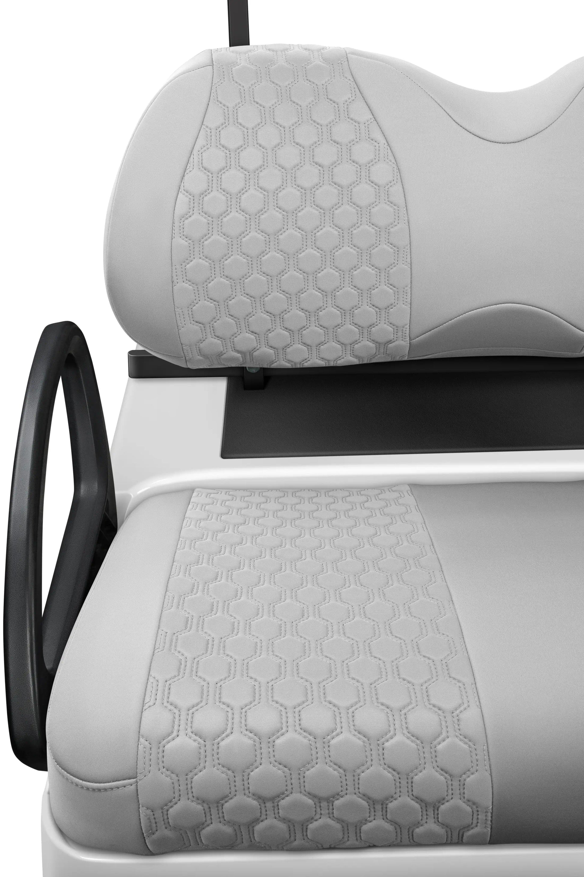 Quilted Hexagon Silver and Silver