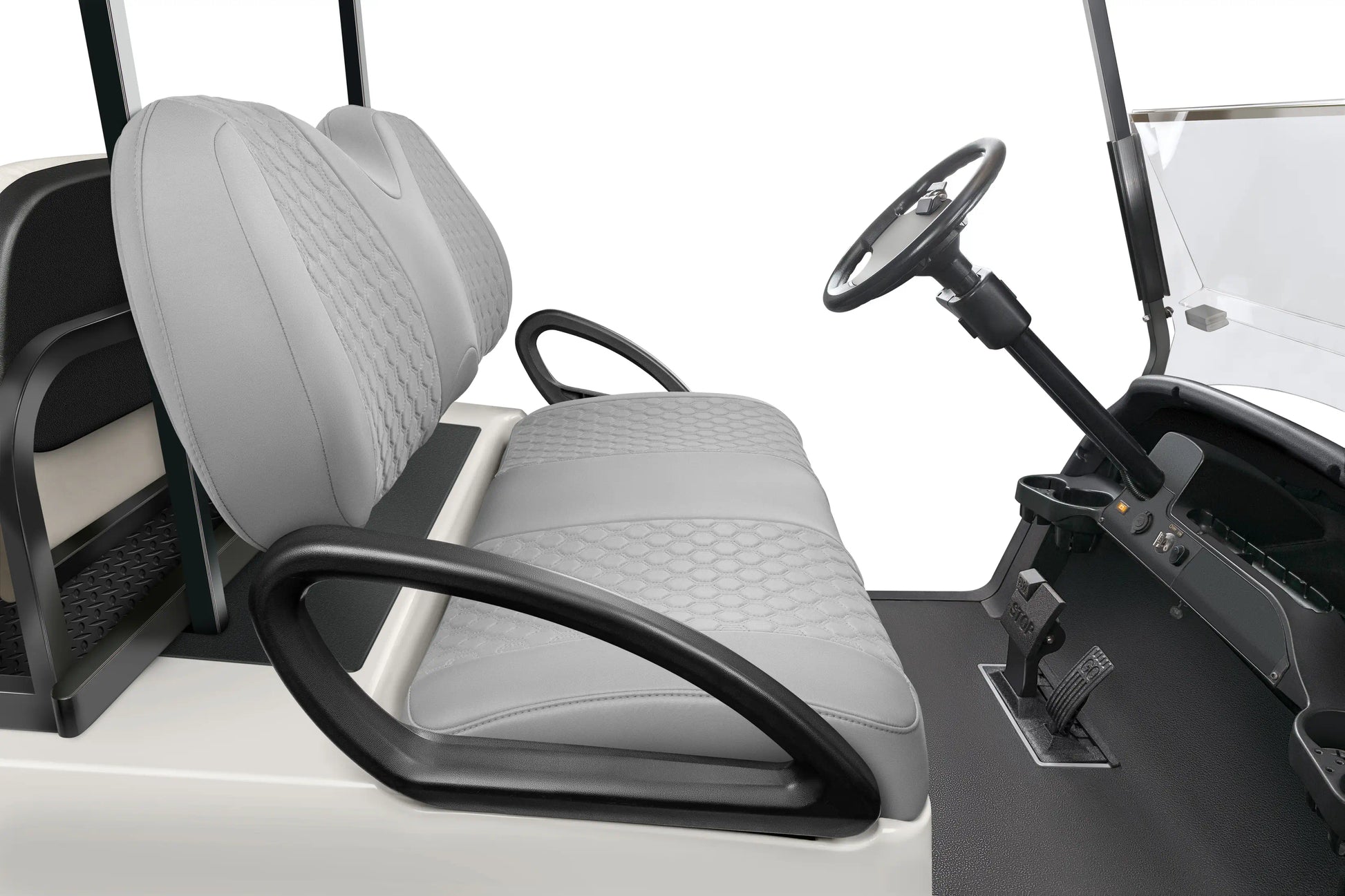 Quilted Hexagon Silver and Silver