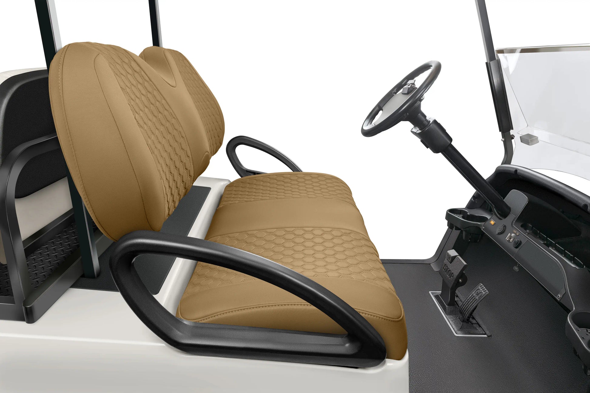 Quilted Hexagon Tan and Tan