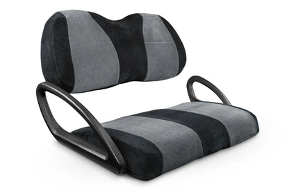 Velour Black and Charcoal