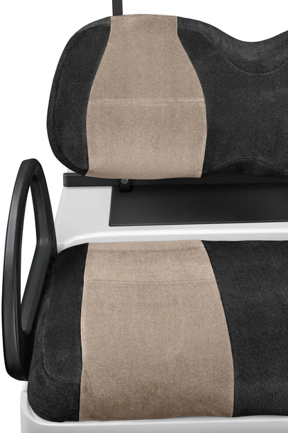 Velour Black and Taupe