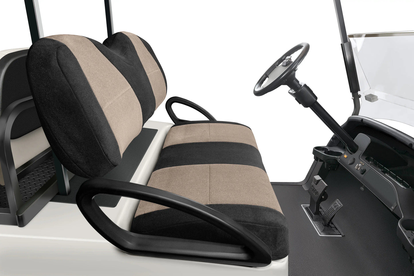 Velour Black and Taupe