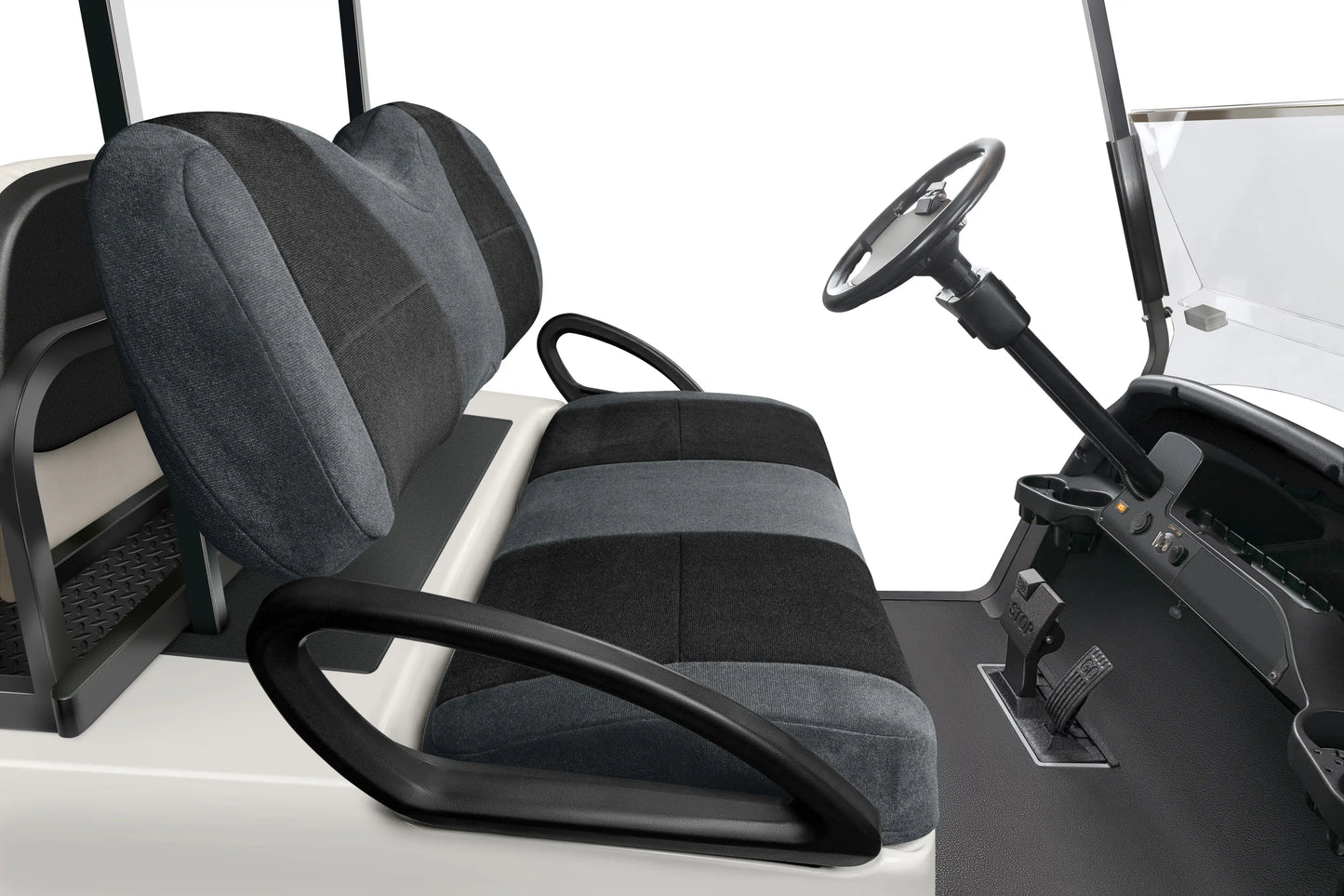 Velour Charcoal and Black