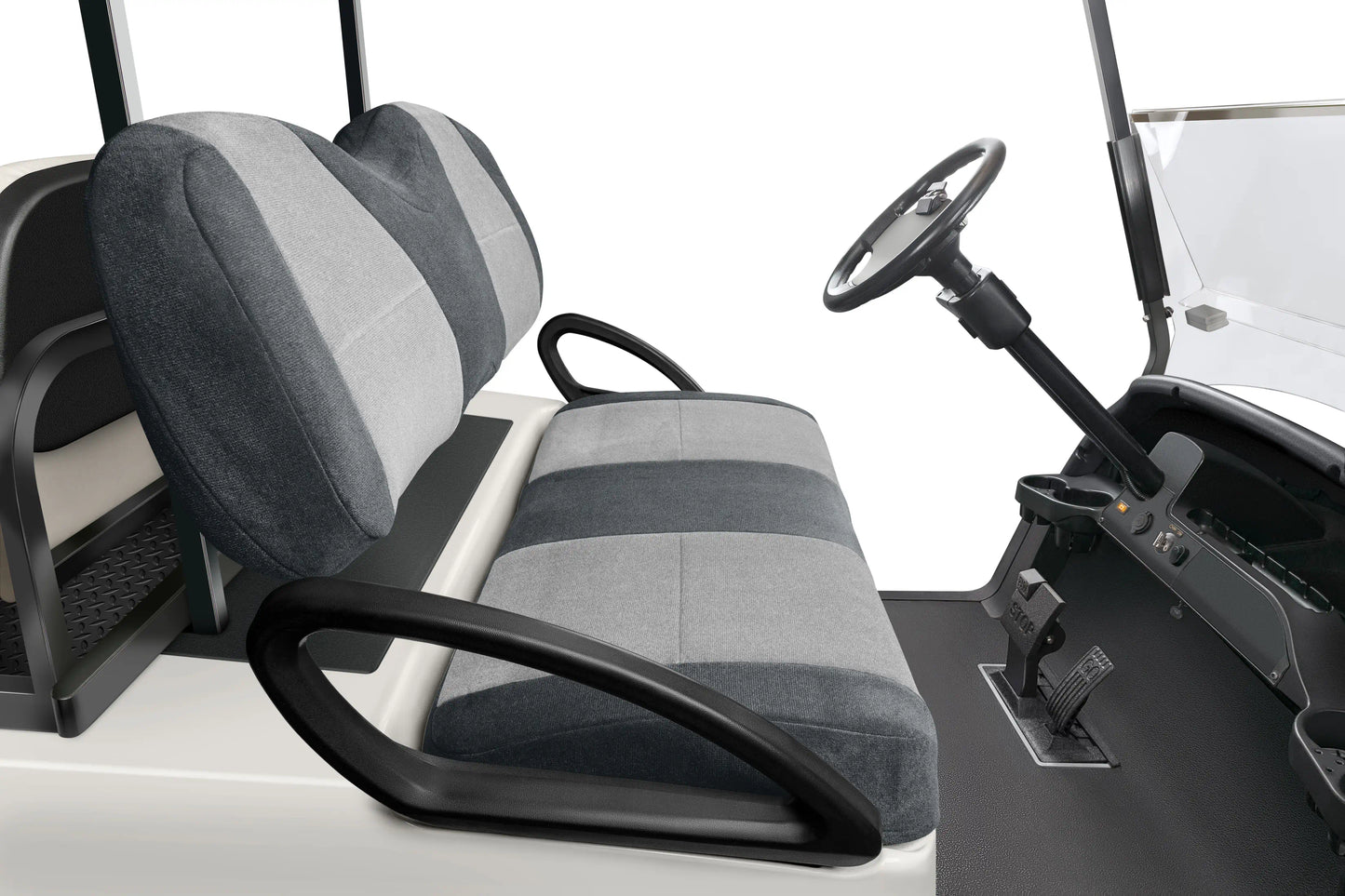 Velour Charcoal and Silver